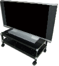  ホームエレクター　 テレビボード セット　パンチングシェルフブラック W900mm×D450mm×H341mm (キャスター高を含む)